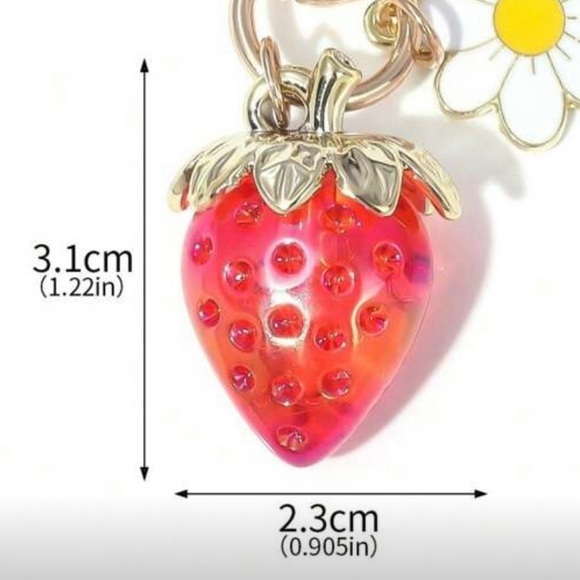 Strawberry Bag Tag/ Keychain - Picture 3 of 3